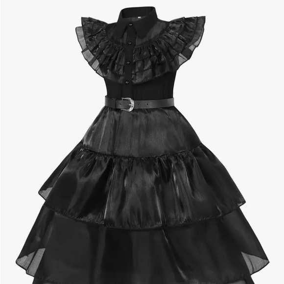 Wednesday Black Ruffled Tiered Costume
